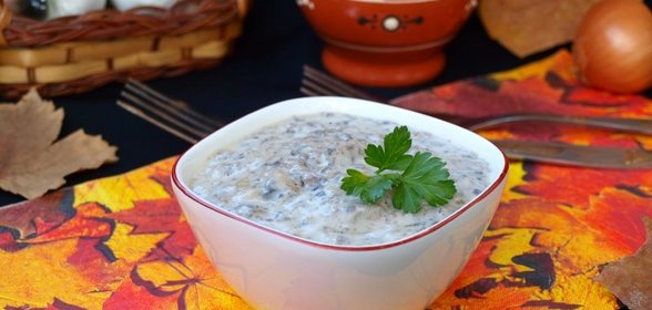 Сливочный соус с шампиньонами