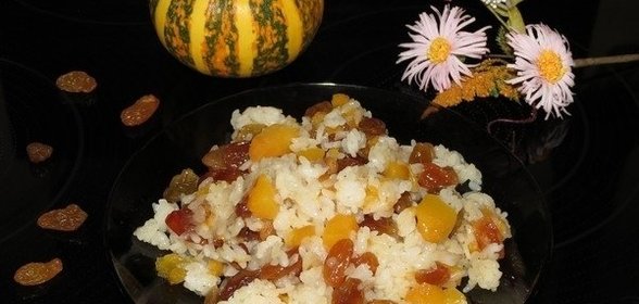Плов с тыквой и изюмом