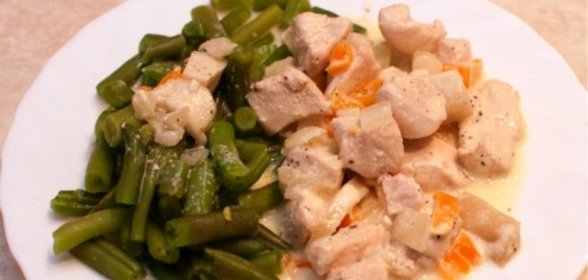 Куриные кусочки в сливках