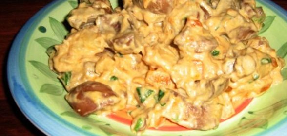 Пирожное песочное со сливочным кремом