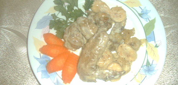 «Куриные крылышки с банановым соусом»