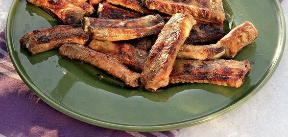 Свиные ребрышки с медом и карри