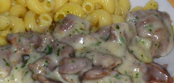 Куриные желудки с молоком