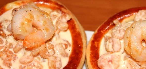 Волованы с креветками