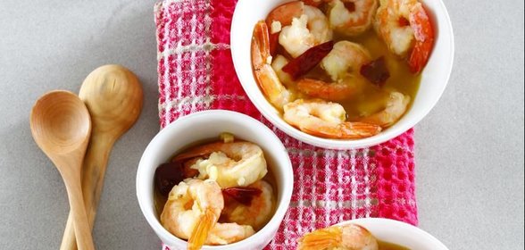 Креветки в чесночном масле