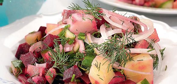 Шведский салат с сельдью