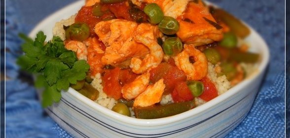 Рыба по-мароккански с кускусом от Джейми Оливера