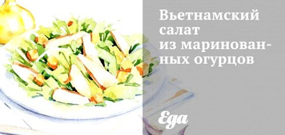 Вьетнамский салат из маринованных огурцов
