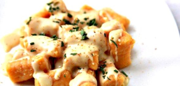 Ньокки из сладкого картофеля с сырным соусом
