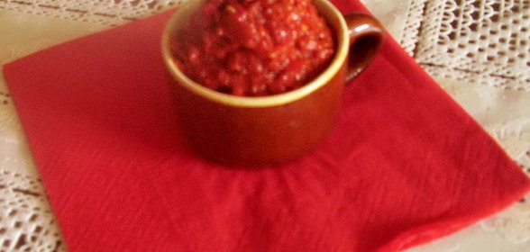 заправка из красного салатного перца