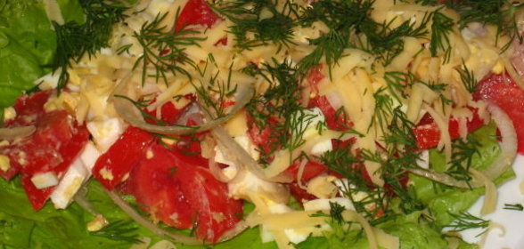 Гренки с творогом и яйцом