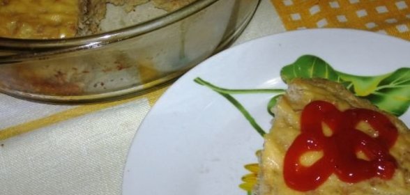 Запеченный форшмак из телятины с сельдью