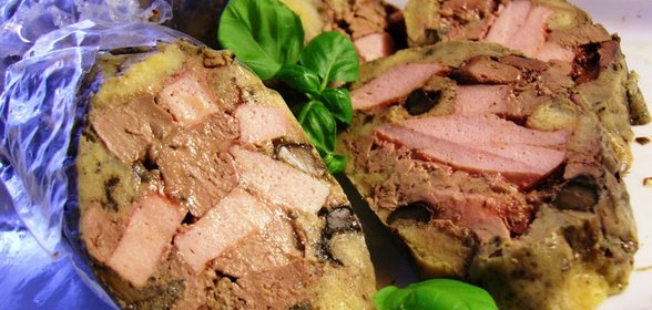 Печёночный кнедлик с грибами