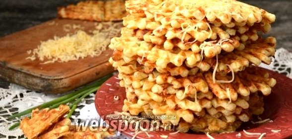 Вафли с овсяными хлопьями и сыром