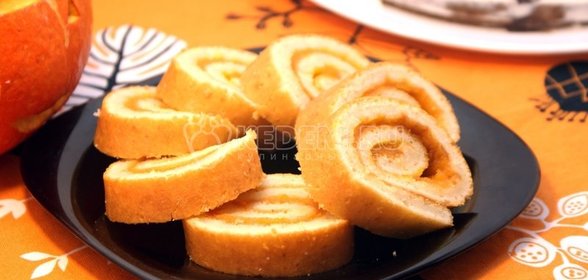 Рулет для зомби с тыквой