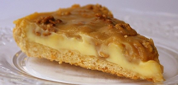 ореховый пай с лимонным кремом и тоффи