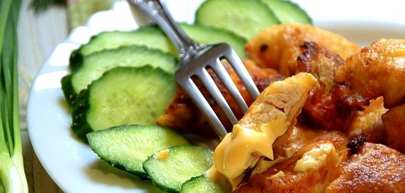Куриные кусочки в яйце