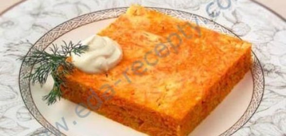 Морковная запеканка.