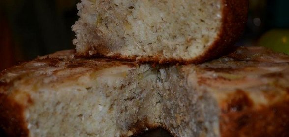 Овсяная шарлотка с яблоками