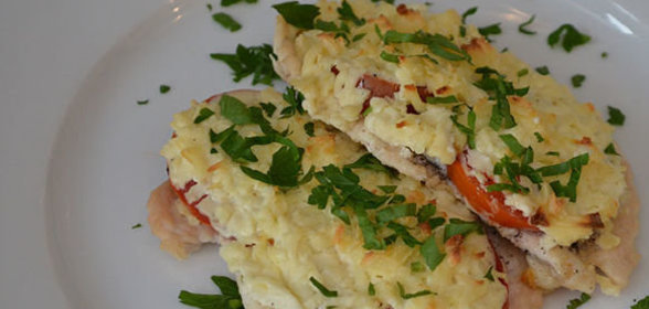Отбивная из курочки, с нежирным сыром