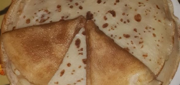 Блинчики на кефире с коньяком