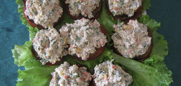 мини башенки с сырной начинкой