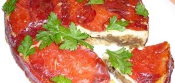 Грибы, запеченные в картофеле с сыром и беконом