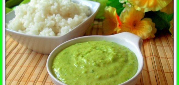 Соус из зеленого горошка