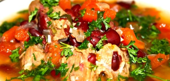 Лобио из красной фасоли с мясом