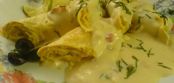 Яичные рулетики