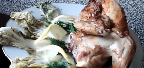 Курочка острая с капустой по корейски