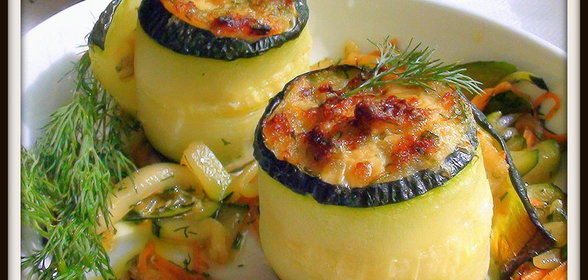 Рулетики из цукини с рыбой