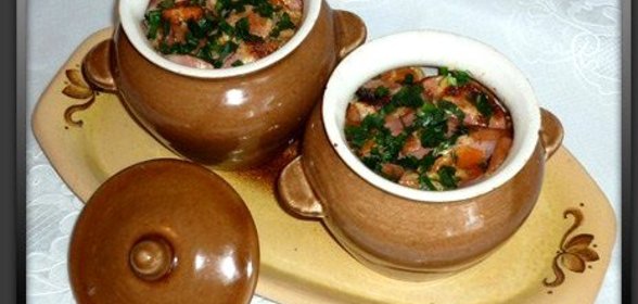 Жаркое с куриными желудками