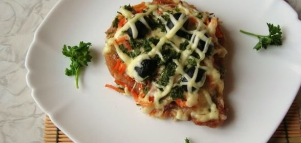 Отбивные с морковью по-корейски