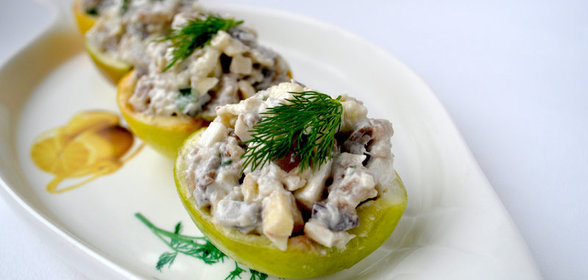 Салат из сельди в яблоках+селёдочный паштет