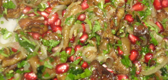 Баклажаны с гранатом