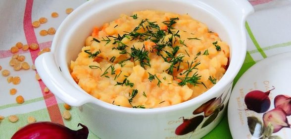 Гороховая каша с зажаркой