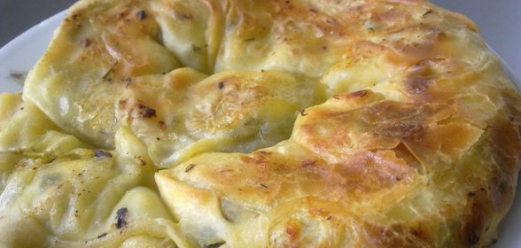 Вертута с творогом и зеленью