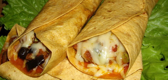 Отпадные буррито с овощами и сыром