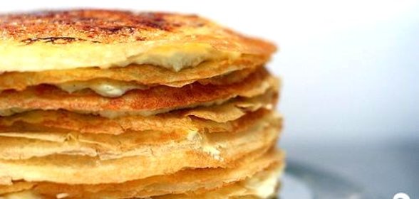 Блинный торт крем-брюле