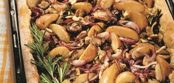 Картофельный пирог с грибами