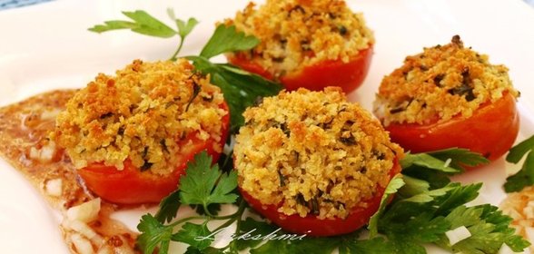 Помидоры из духовки под хлебной корочкой