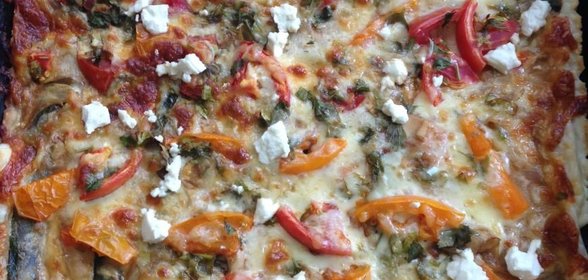 Тарт с овощами и двумя видами сыра