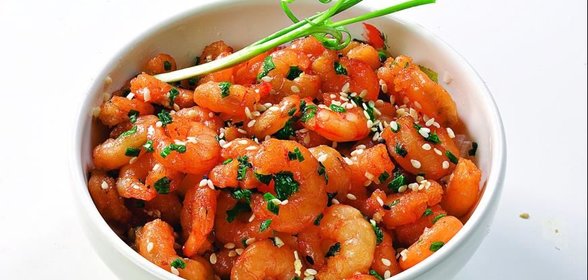 Жареные креветки по-корейски