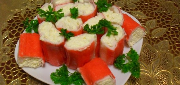 Закуска из крабовых палочек