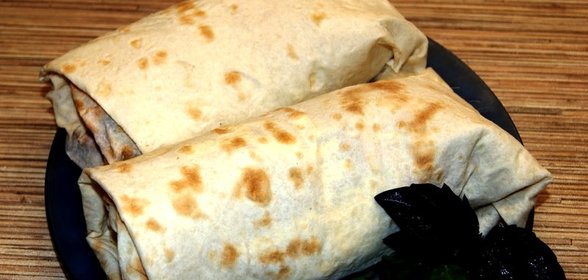 Шаурма с грибами и курицей