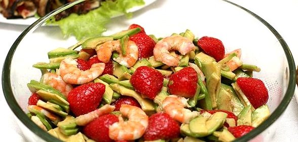 Cалат с креветками