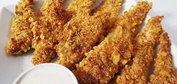 Куриная грудка в овсянке