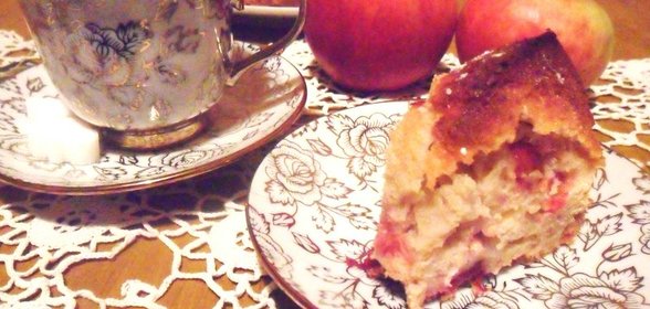 Кекс с яблоками и клюквой Осенние посиделки