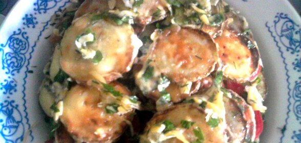 Кабачки жареные с начинкой